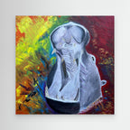 Canvas Print: "Flodhest"