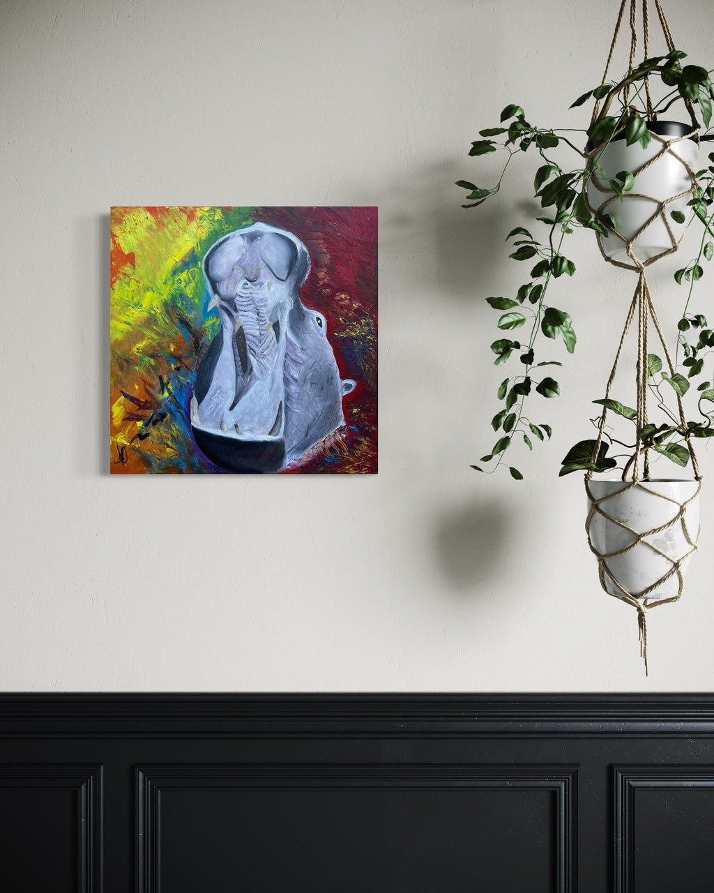 Canvas Print: "Flodhest"
