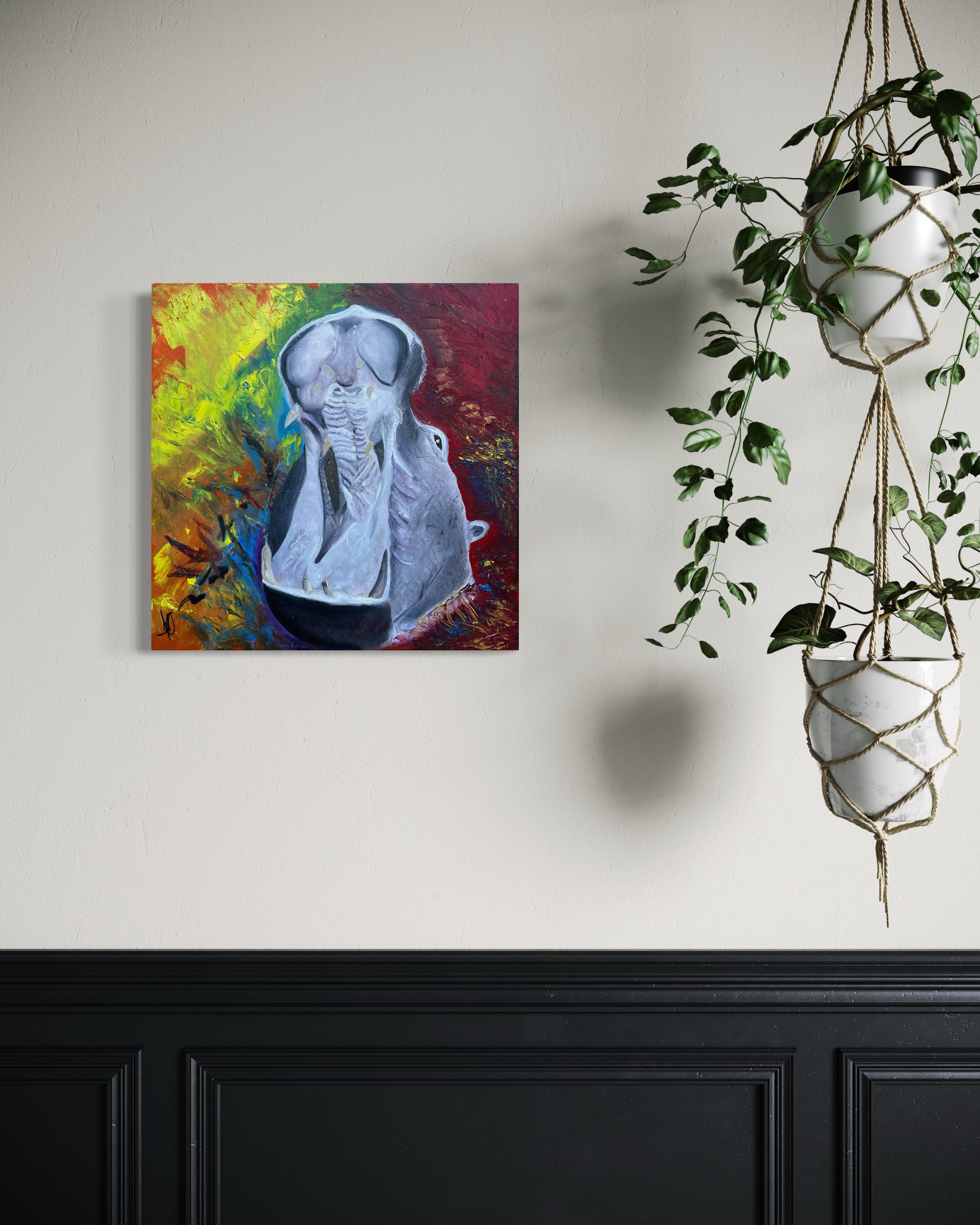 Canvas Print: "Flodhest"