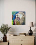 Canvas Print: "Brøldende løve"