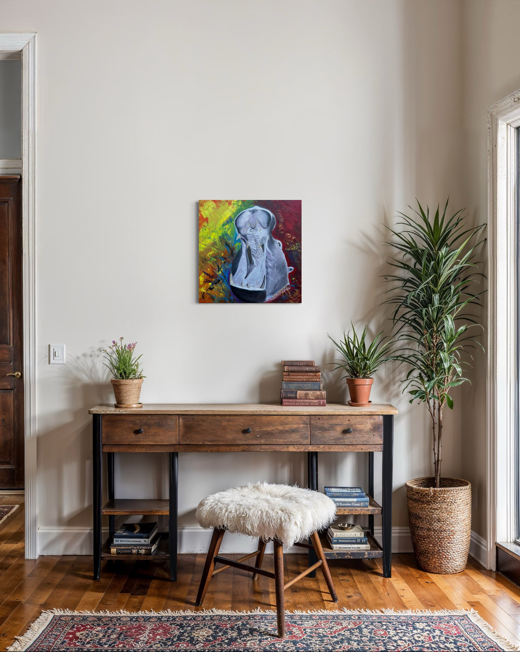 Canvas Print: "Flodhest"