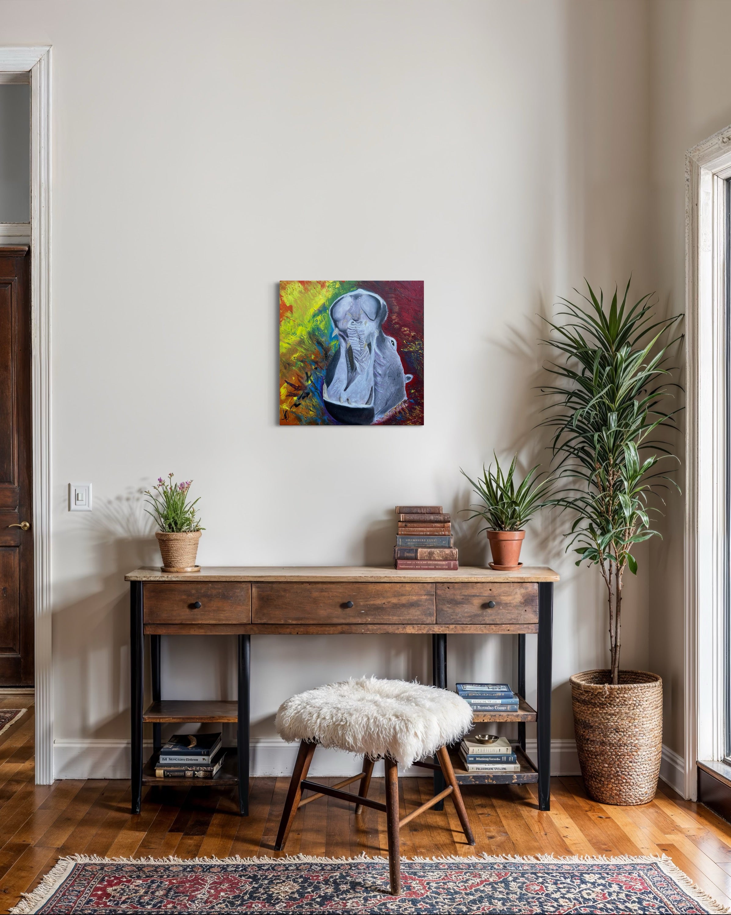 Canvas Print: "Flodhest"