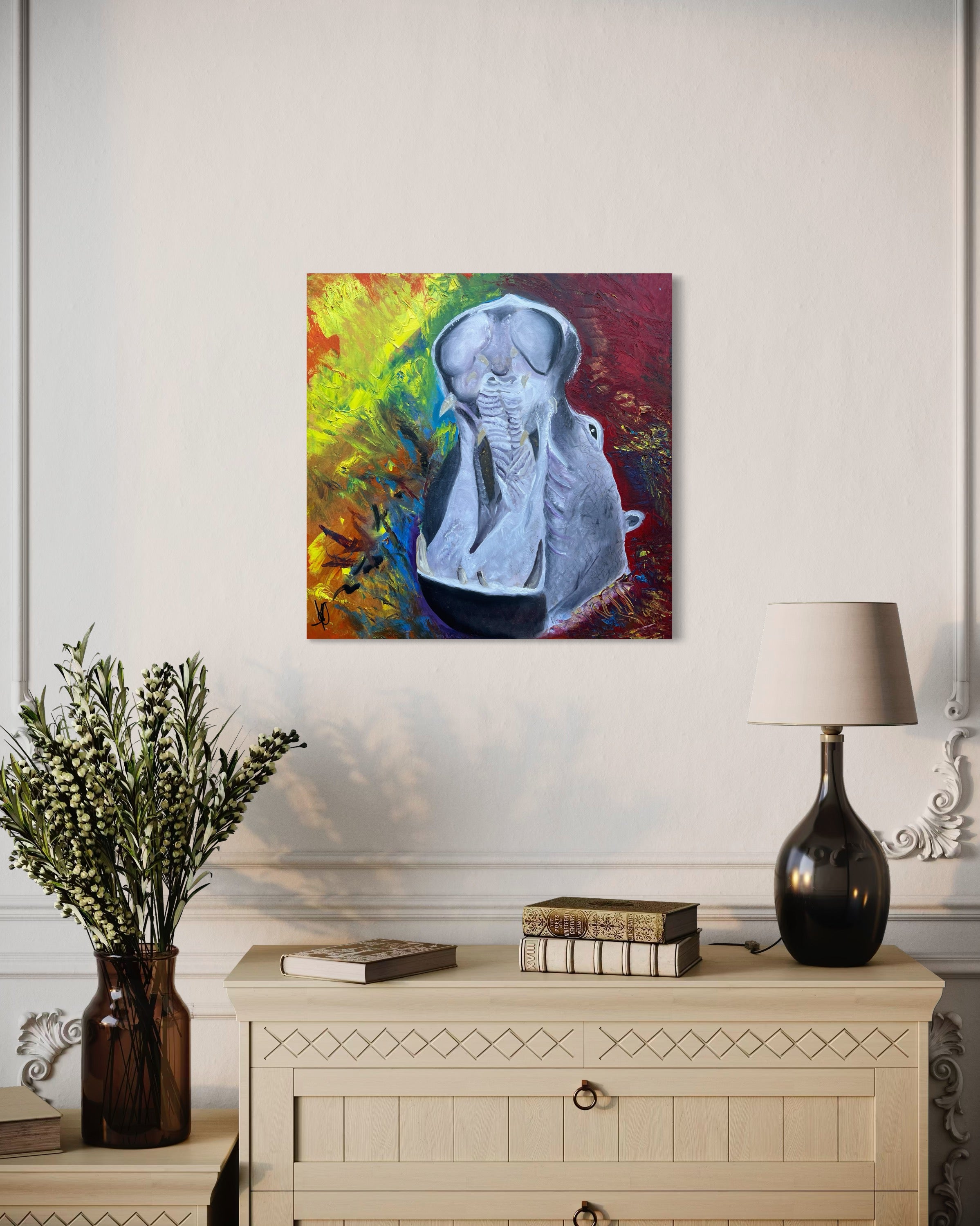 Canvas Print: "Flodhest"