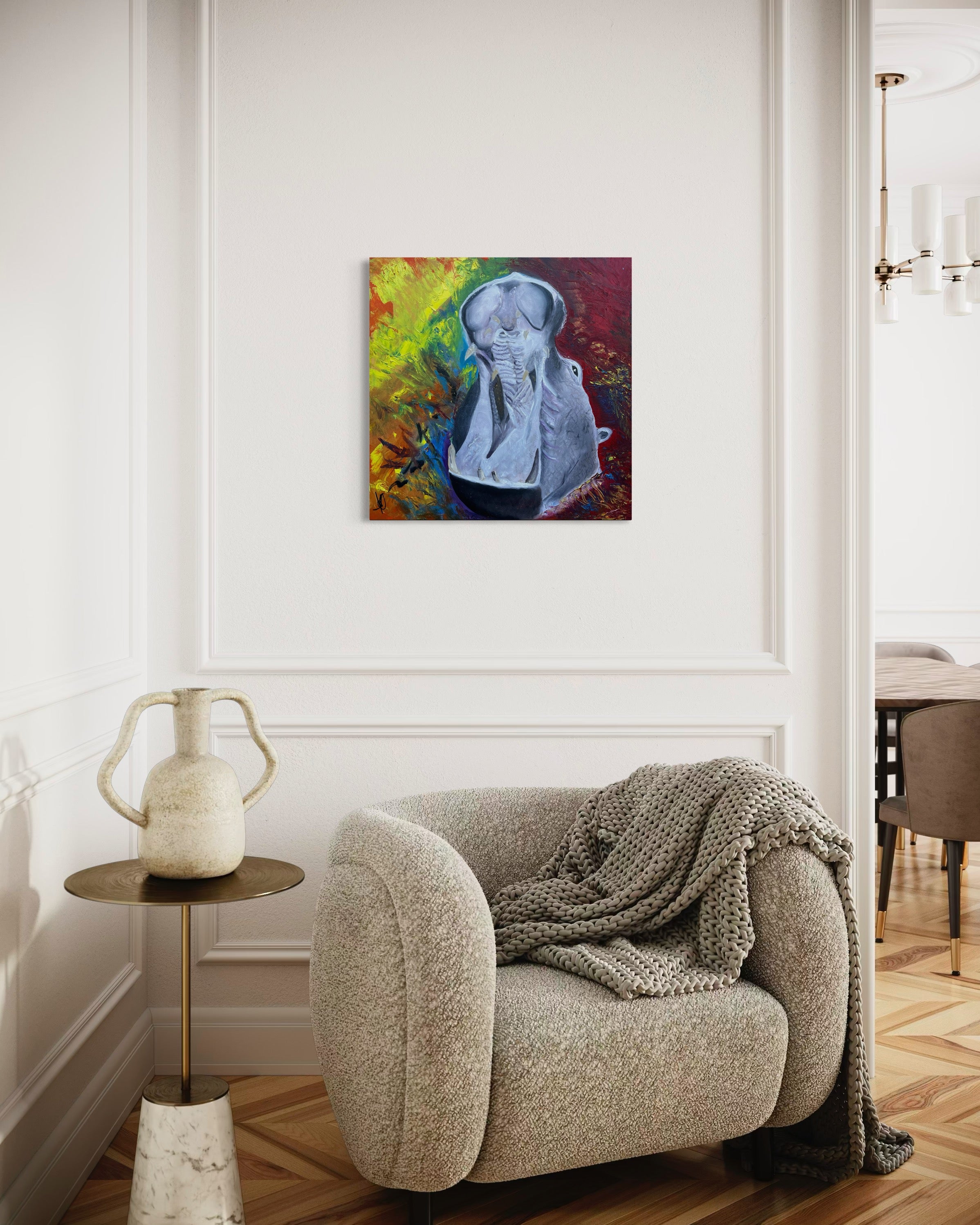 Canvas Print: "Flodhest"